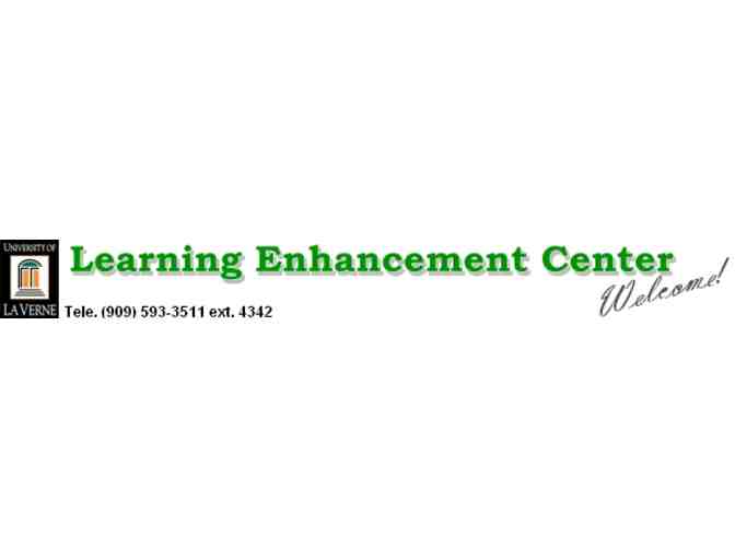 Initial Assessment at the Learning Enhancement Center, Pasadena CA