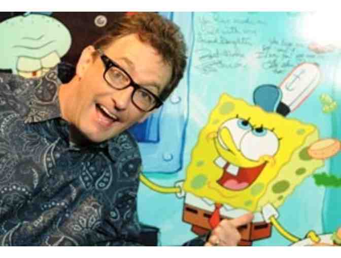 'SpongeBob SquarePants' Plush Cuddle Pillow Signed by Tom Kenny, the voice of SpongeBob!