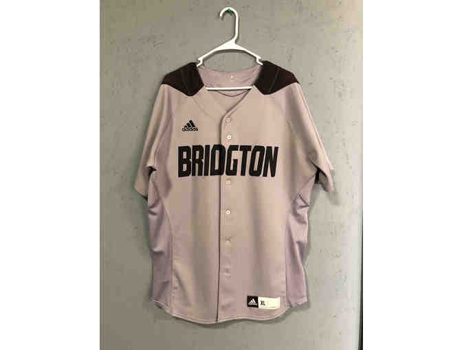 Z Game-Worn Bridgton Academy Baseball Jersey Adidas Grey #16