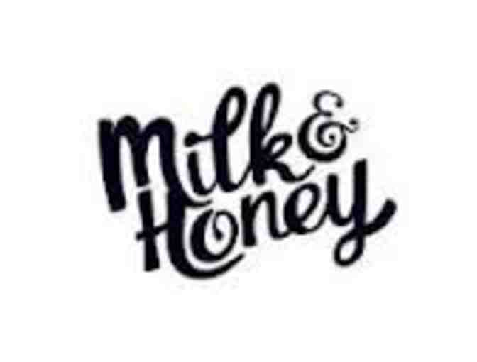 Milk & Honey - $10 gift certificate & adult medium t-shirt