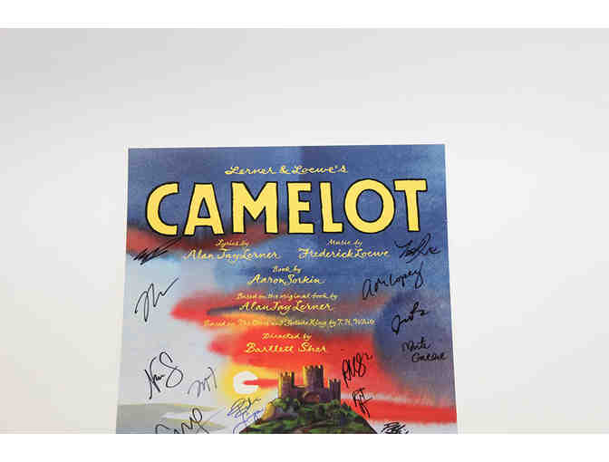 Andrew Burnap, Phillipa Soo & partial cast-signed Camelot poster