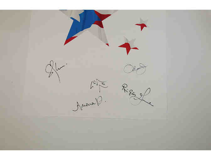 Lin-Manuel Miranda, Rene Elise Goldsberry, Ariana DeBose & signed Hamilton Puerto Rico rare print