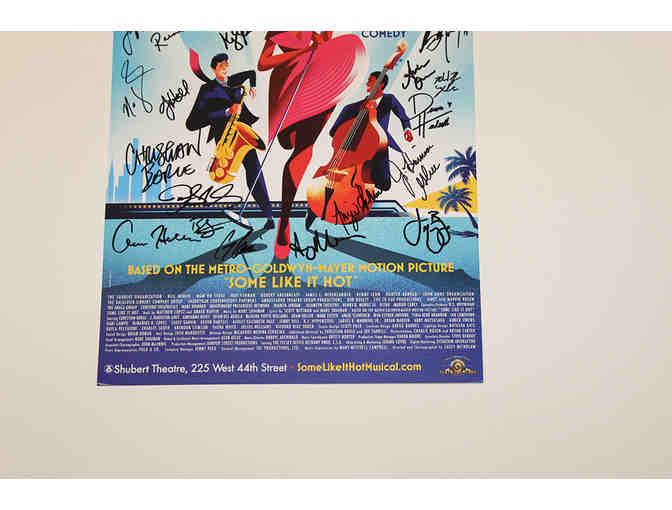 Christian Borle, Adrianna Hicks, J. Harrison Ghee & cast-signed Some Like It Hot poster