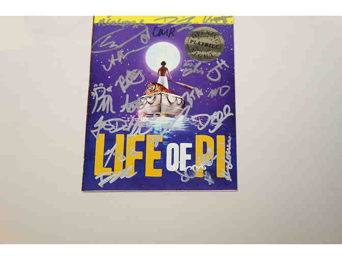 Hiran Abeysekera & cast-signed Life of Pi Opening Night Playbill
