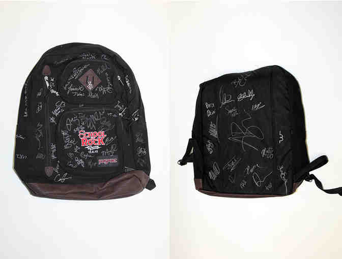 Alex Brightman & Broadway cast-signed School of Rock cast & crew only gift backpack