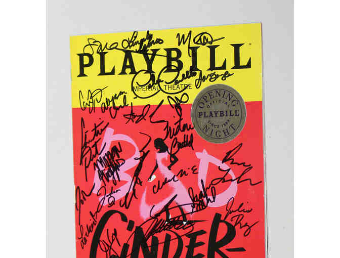 Carolee Carmello, Linedy Genao, Jordan Dobson & cast-signed Bad Cinderella opening night Playbill