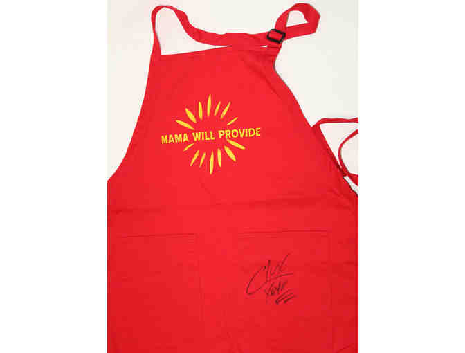 Alex Newell signed Once on This Island fundraising apron