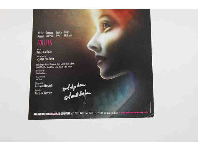 Stephen Sondheim signed Follies 2001 Broadway poster