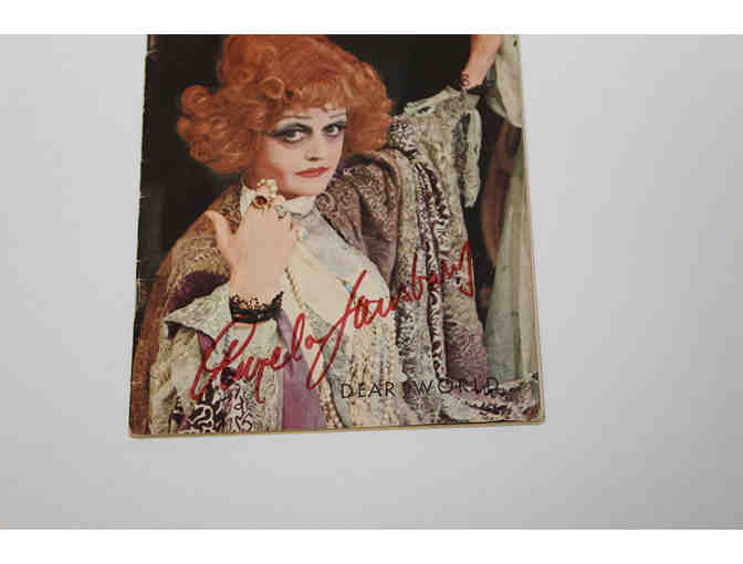 Angela Lansbury-signed Dear World Playbill