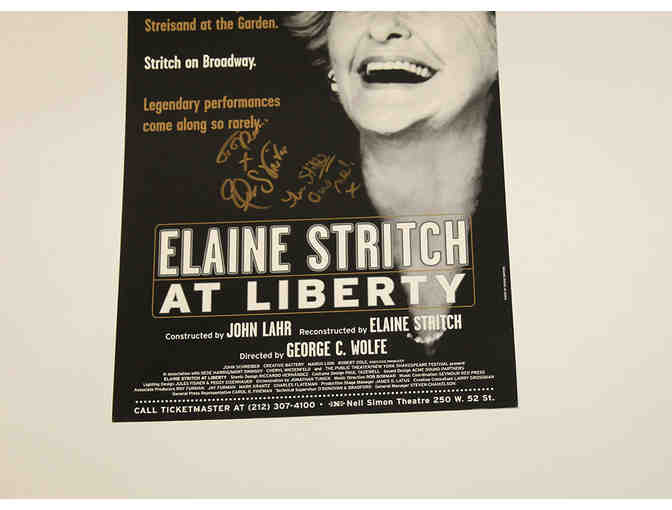 Elaine Stritch signed & inscribed Elaine Stritch at Liberty poster
