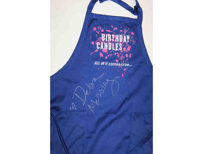 Debra Messing signed Birthday Candles apron