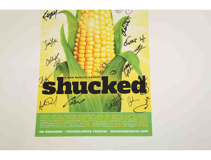 Alex Newell, Kevin Cahoon, Grey Henson & cast-signed Shucked poster