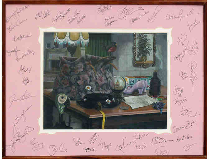 Christian Borle, Rebecca Luker & cast-signed Mary Poppins Practically Perfect print