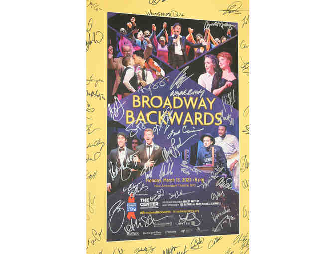 Wayne Brady, Lea Salonga, Paulo Szot & cast-signed Broadway Backwards 2023 poster