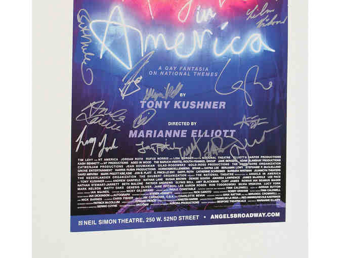 Andrew Garfield, Lee Pace, Nathan Lane & cast-signed Angels in America poster