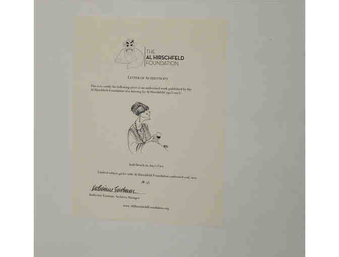 Dame Judi Dench-signed Amy's View Hirschfeld limited edition print