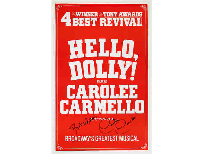 Carolee Carmello stage-worn Hello, Dolly! Headpiece + photo & Carmello-signed tour poster
