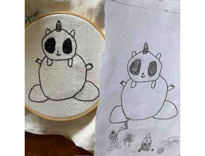 Custom Hand Embroidered Kids Art - Photo 1