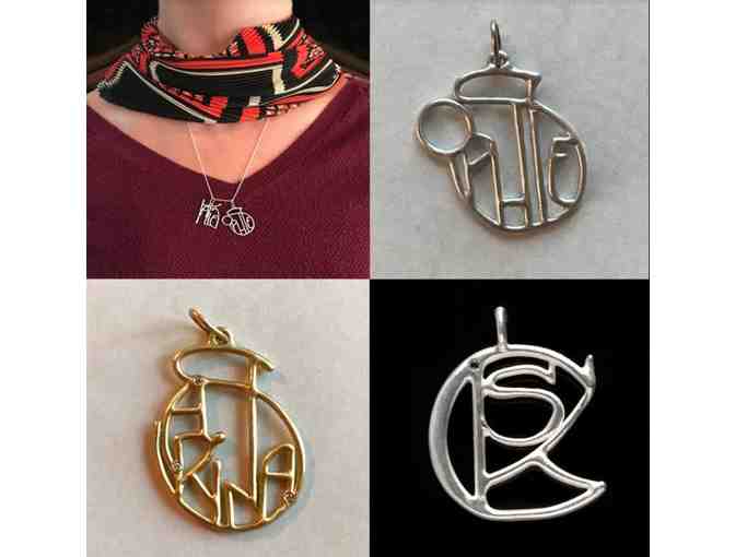 Custom Monogram Necklace by Caspi Jewelry