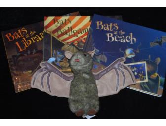 Bats at the Library - 3 Bats Series Hardcover Books and Plush Doll