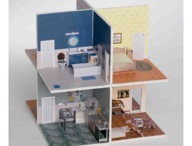 Pop-Up Two-Story, 8-Room Doll House Kit