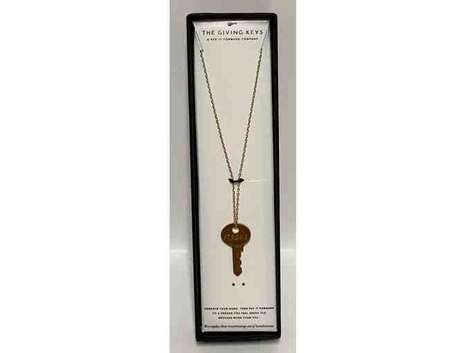 The Giving Keys Gold  'Strong' Key on 18' Chain