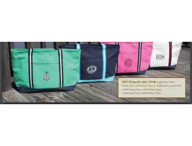 Initial Outfitters Monogrammed Canvas Preppy Tote