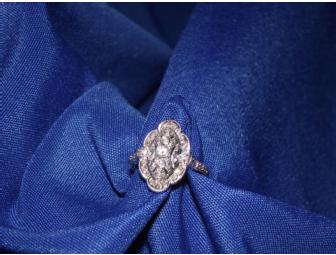 14K Ladies Vintage Style Ring with 1/2 ct. White Diamonds