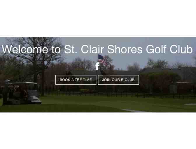 Round of Golf, 18 holes, for two golfers at the beautiful St Clair Shores Golf Club.