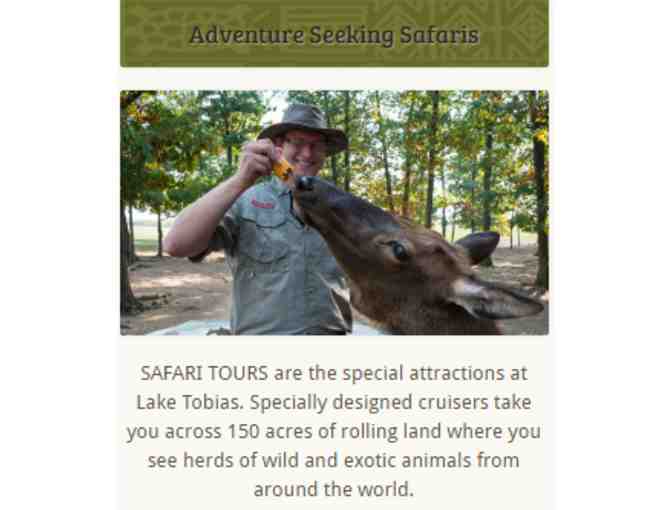 LAKE TOBIAS 3 Admissions and Safari Tours