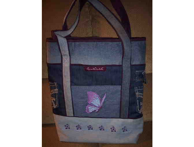 Tote bag with horse, butterfly