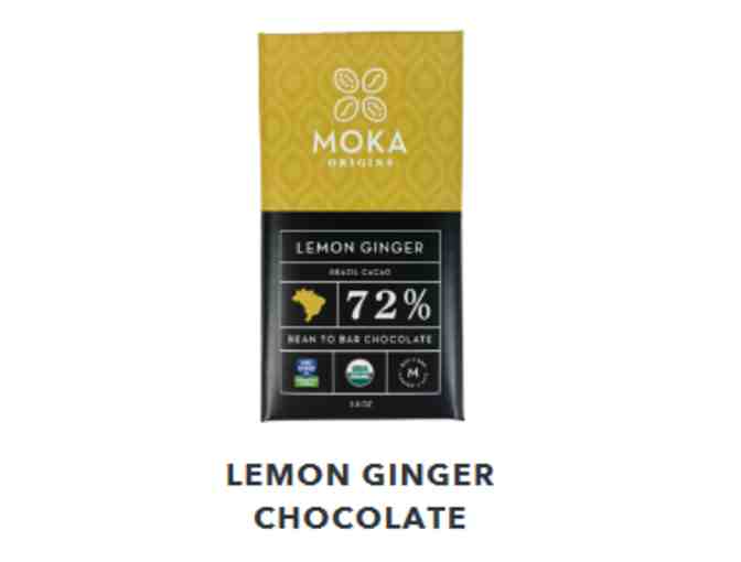 Uganda Coffee Beans and Lemon Ginger Chocolate Bar