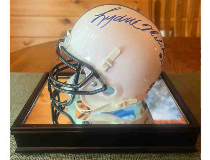Franco Harris and Lydell Mitchell Autographed PSU mini helmet