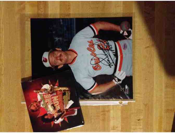 RICK DEMPSEY BALTIMORE ORIOLES 1983 WORLD SERIES MVP ACTION SIGNED 8X10