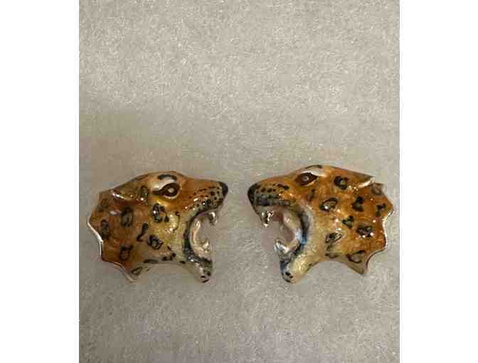 Sterling Silver Cufflinks with Hand Painted Enamel (2 sets!) - Photo 3