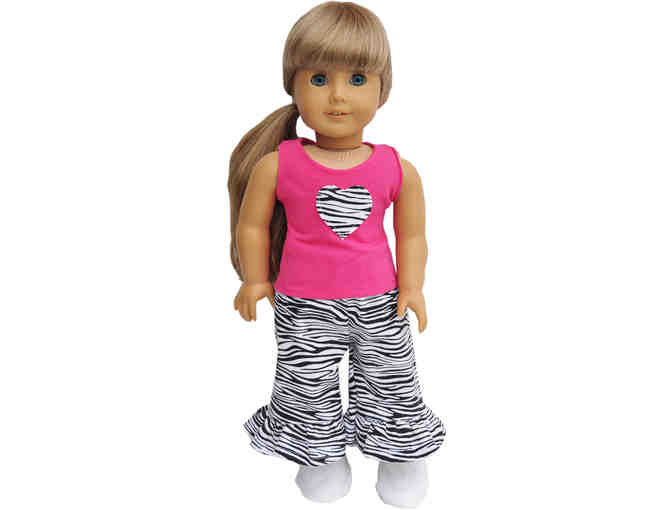 LIVE at GALA - Matching Girl & Doll Pj set - Pink & Black Zebra Print