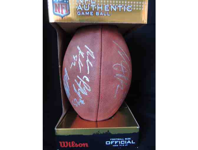 Super Bowl XLVII NFL Authentic Game Ball Signed by Von Miller and 3 Other Pro Players