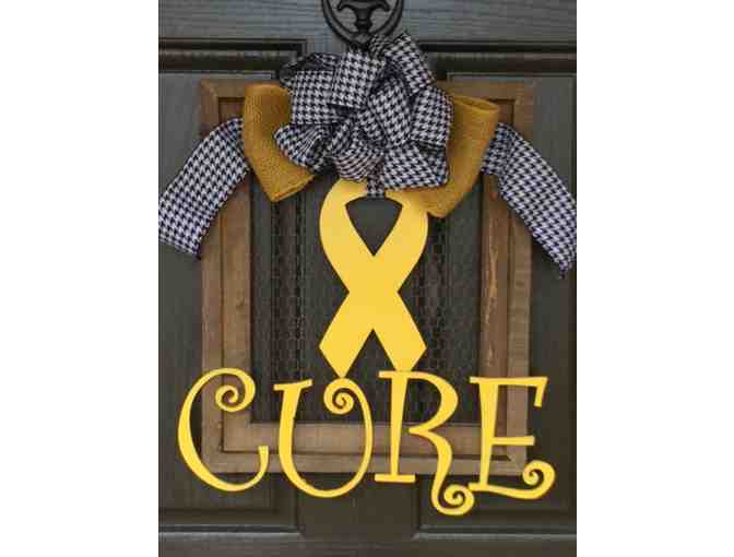 Childhood Cancer Awareness Picture Frame Wreath