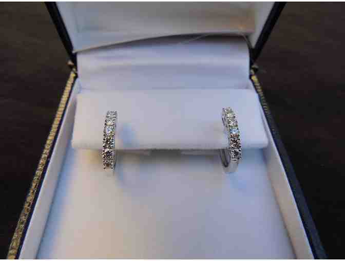 Stunning Sparklers! 18k White Gold Diamond Earrings