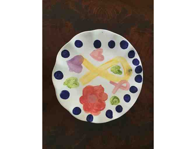 CURE Kid's Artwork -Plate Painted By Kailyn Croxall, Age: 7