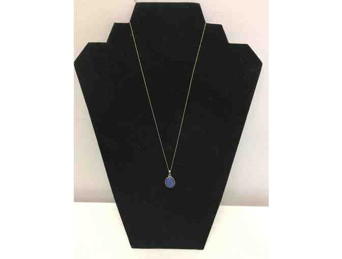 Blue/Gold Scarab Necklace