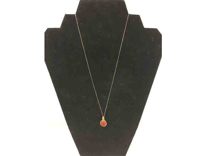 Orange/Gold Scarab Necklace