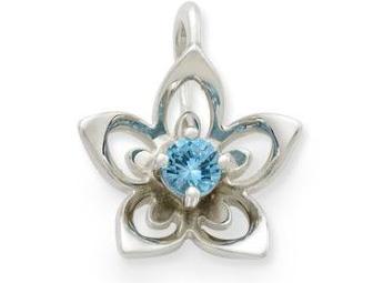 James Avery Jewelry - Sterling Silver/ Blue Topaz Necklace w/Pendant & Earrings