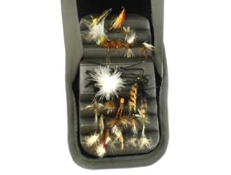 Soft Fly Box with 27 Hand-Tied Flies