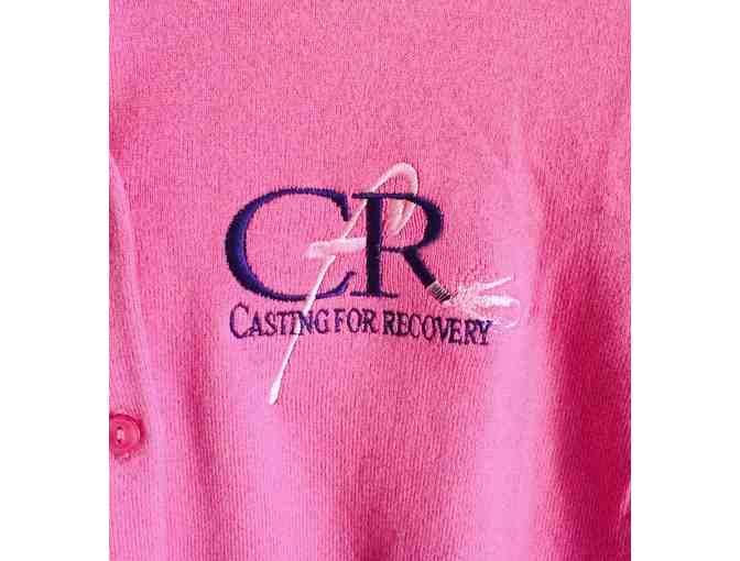 L.L. Bean Raspberry Cardigan with Classic CfR Logo