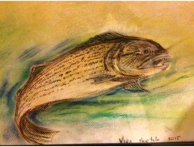 Painting of Angry Fish by Connecticut Alumna