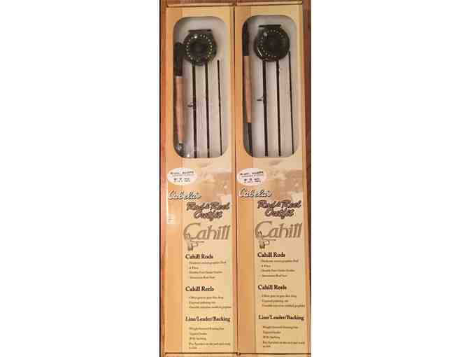 Two Cabela's Cahill Rod and Reel Outfits