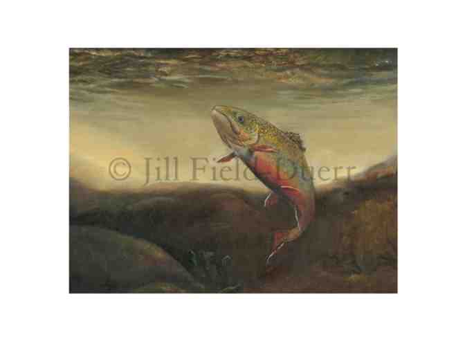 Two Giclee Prints titled 'Yellowstone Brook' and 'Trout Lake Cutthroat' by Jill Field Duer