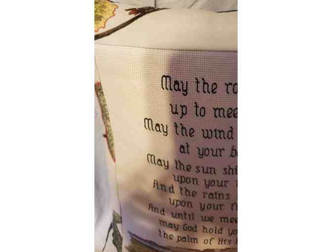 Irish Blessing Cross Stitch Pillow