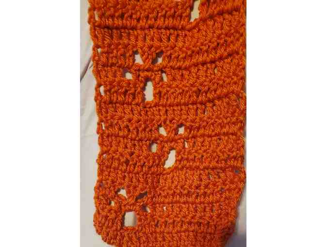 Orange Paw Print Scarf